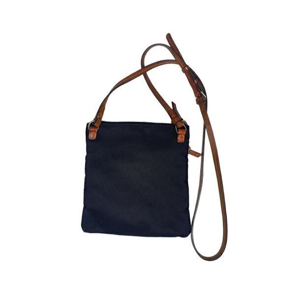 Dooney and Bourke Small Black Crossbody Triple Zip Red Interior - Picture 4 of 8